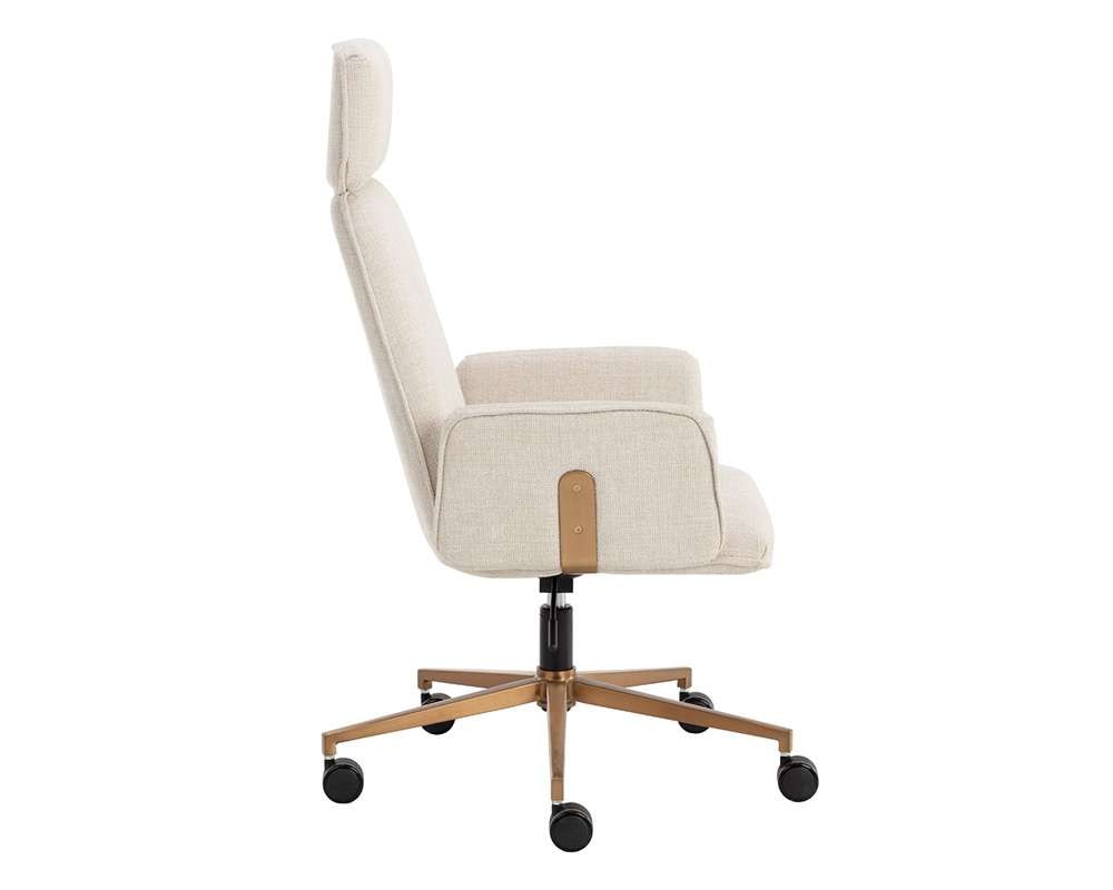 Sunpan - Kalev Office Chair - Chacha Cream - 110264 veiw 3