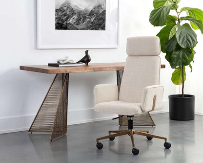 Sunpan - Kalev Office Chair - Chacha Cream - 110264 veiw 5
