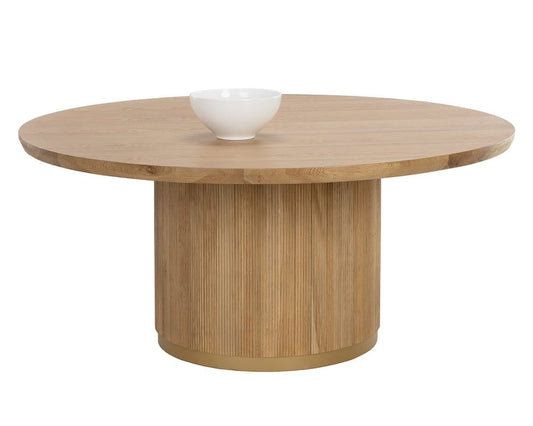 Sunpan - Kalla Dining Table Round - Rustic Oak - 68in - 110774 view 1