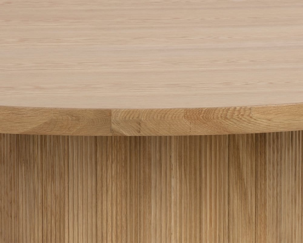 Sunpan - Kalla Dining Table Round - Rustic Oak - 68in - 110774 view 4