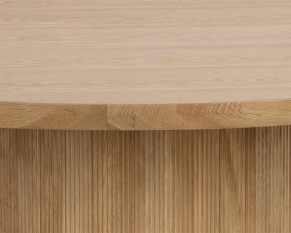 Sunpan - Kalla Dining Table Round - Rustic Oak - 68in - 110774 view 4