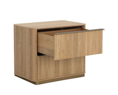 Sunpan - Kalla Nightstand - Rustic Oak - 110777 veiw 3