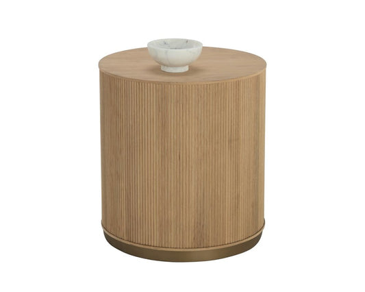Sunpan - Kalla Side Table - Rustic Oak - 110775 view 2