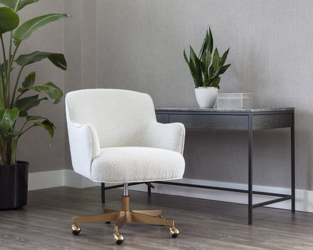 Sunpan - Karina Office Chair - Copenhagen White - 107854 view 5