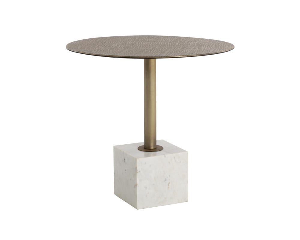 Sunpan - Kata Bistro Table - White Marble - 32in - 109639 view 1