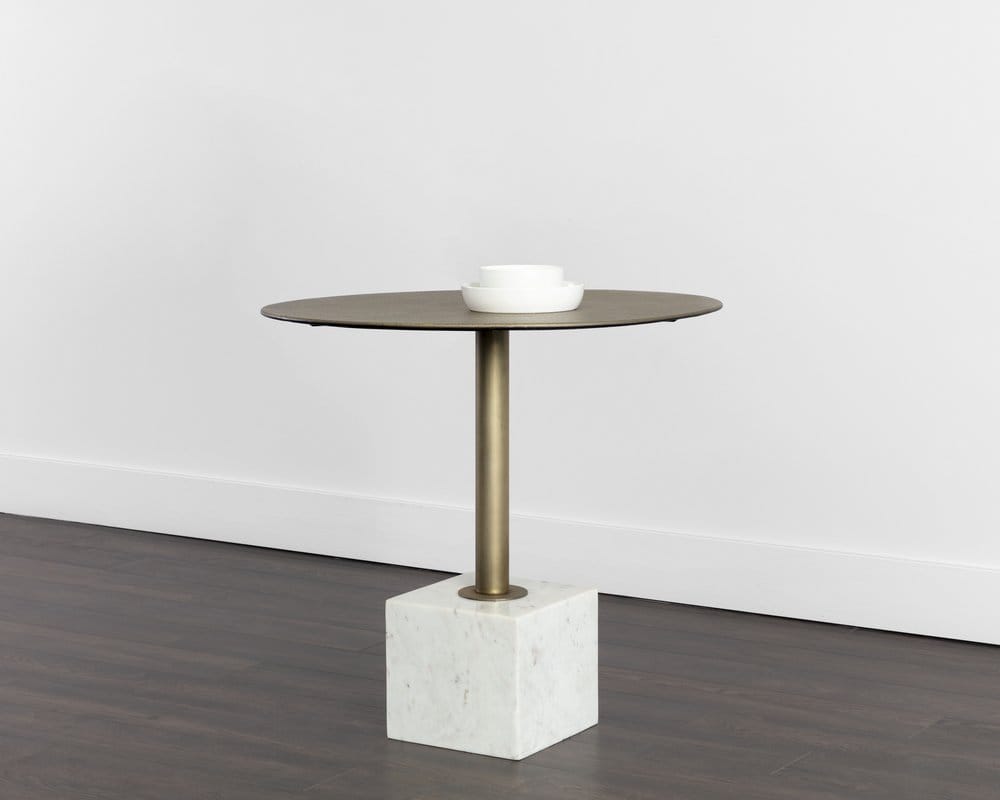 Sunpan - Kata Bistro Table - White Marble - 32in - 109639 view 4