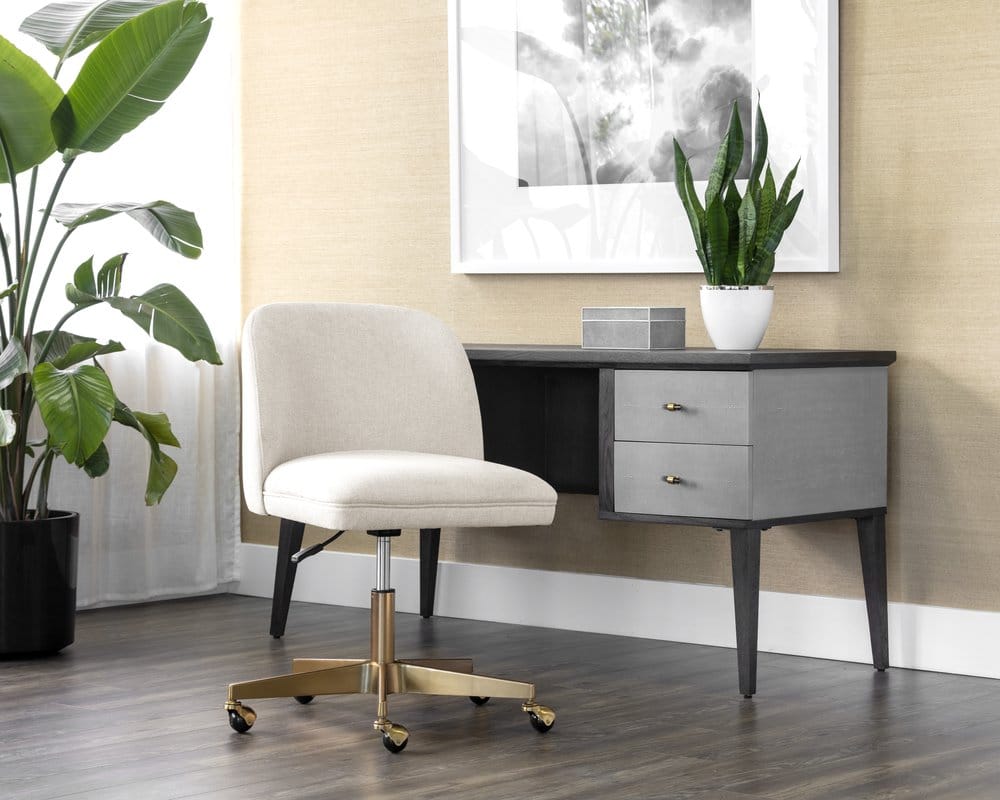Sunpan - Kenna Office Chair - Belfast Oatmeal - 107655_CLOSEOUT view 5
