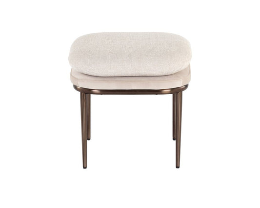 Sunpan - Koffi Stool - Dark Bronze - Chacha Cream / Meg Taupe - 109315 view 2