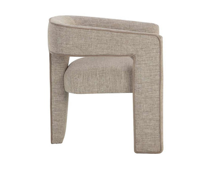Sunpan - Krasner Dining Armchair - Rhapsody Sand - 109718 veiw 3