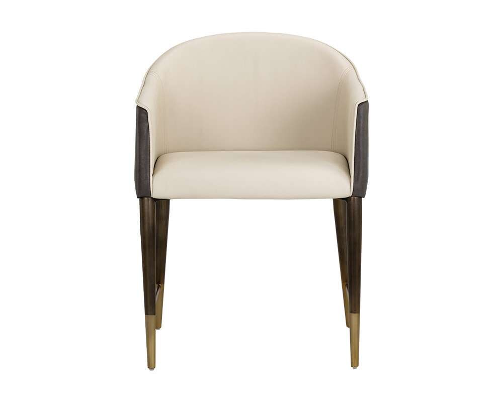 Sunpan - Ikon Kylin Dining Armchair - Dillon Cream / Bravo Ash - 105687 veiw 2