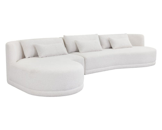 Sunpan - Laken Sofa Chaise Laf - Copenhagen White - 111215_CLOSEOUT view 1
