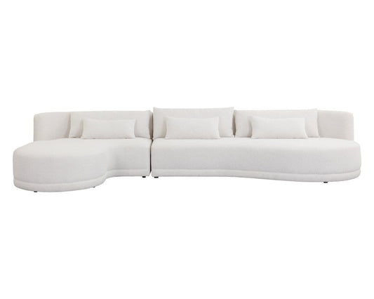 Sunpan - Laken Sofa Chaise Laf - Copenhagen White - 111215_CLOSEOUT view 2