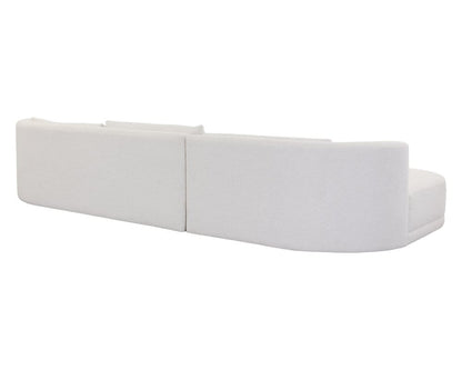 Sunpan - Laken Sofa Chaise Laf - Copenhagen White - 111215_CLOSEOUT view 4