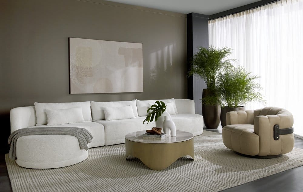 Sunpan - Laken Sofa Chaise Laf - Copenhagen White - 111215_CLOSEOUT view 9