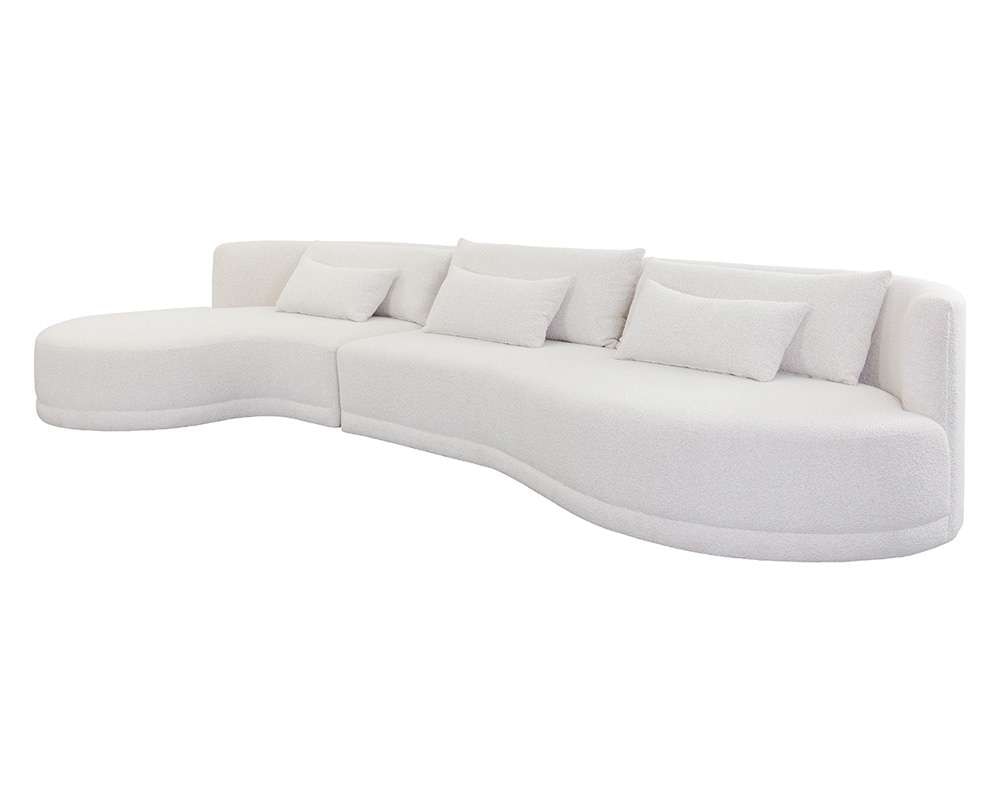 Sunpan - Laken Sofa Chaise Laf - Copenhagen White - 111215 veiw 3