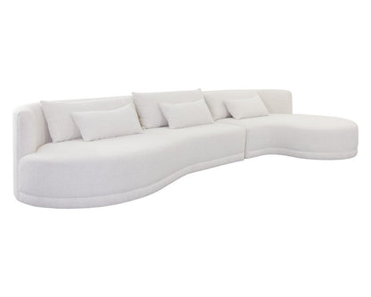Sunpan - Laken Sofa Chaise Raf - Copenhagen White - 111591_CLOSEOUT view 1
