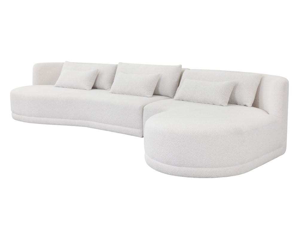 Sunpan - Laken Sofa Chaise Raf - Copenhagen White - 111591_CLOSEOUT view 3