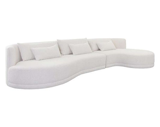 Sunpan - Laken Sofa Chaise Raf - Copenhagen White - 111591 veiw 1