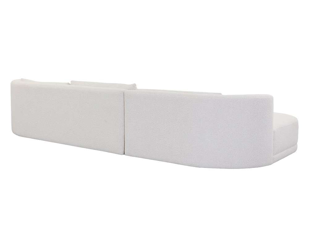 Sunpan - Laken Sofa Chaise Raf - Copenhagen White - 111591 veiw 4