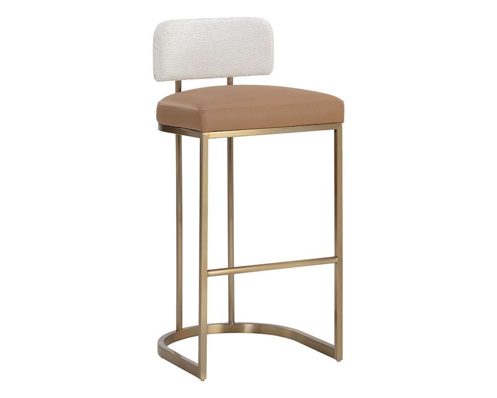 Sunpan - Larissa Barstool - Napa Cognac / Rhea Light Barley - 111646 veiw 1