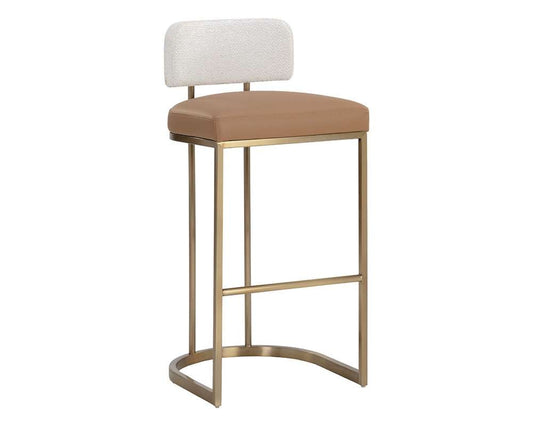 Sunpan - Larissa Barstool - Napa Cognac / Rhea Light Barley - 111646 veiw 1