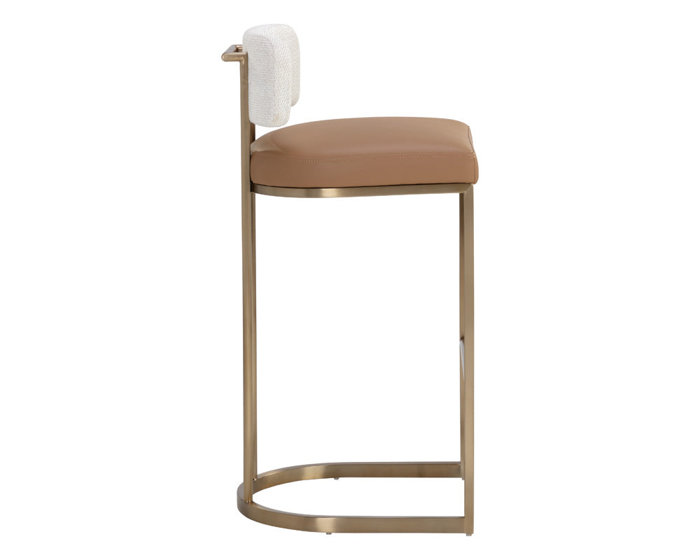 Sunpan - Larissa Barstool - Napa Cognac / Rhea Light Barley - 111646 view 2