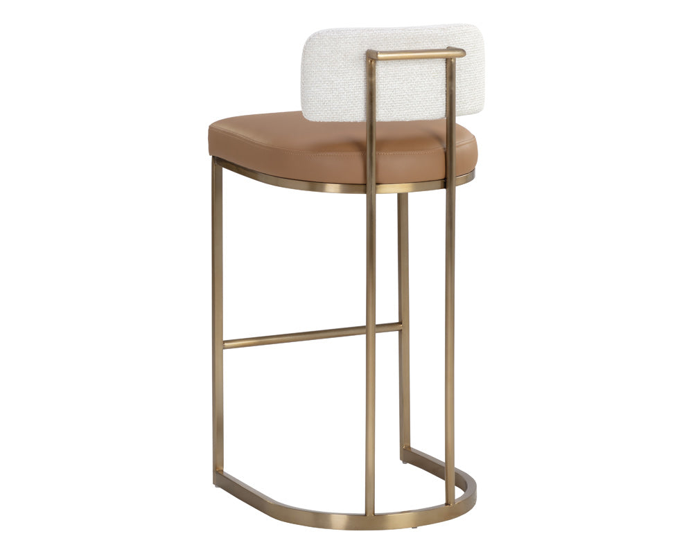 Sunpan - Larissa Barstool - Napa Cognac / Rhea Light Barley - 111646 view 3