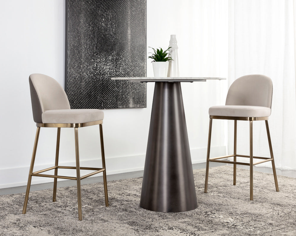 Sunpan - Lavania Barstool - Meg Taupe / Porcini Taupe - 111644 view 2