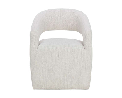 Sunpan - 5West Lloret Wheeled Dining Armchair - Merino Pearl - 111121 veiw 2