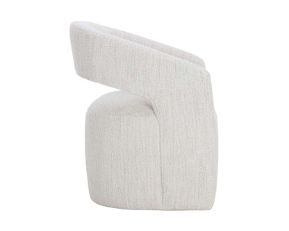 Sunpan - 5West Lloret Wheeled Dining Armchair - Merino Pearl - 111121 veiw 3