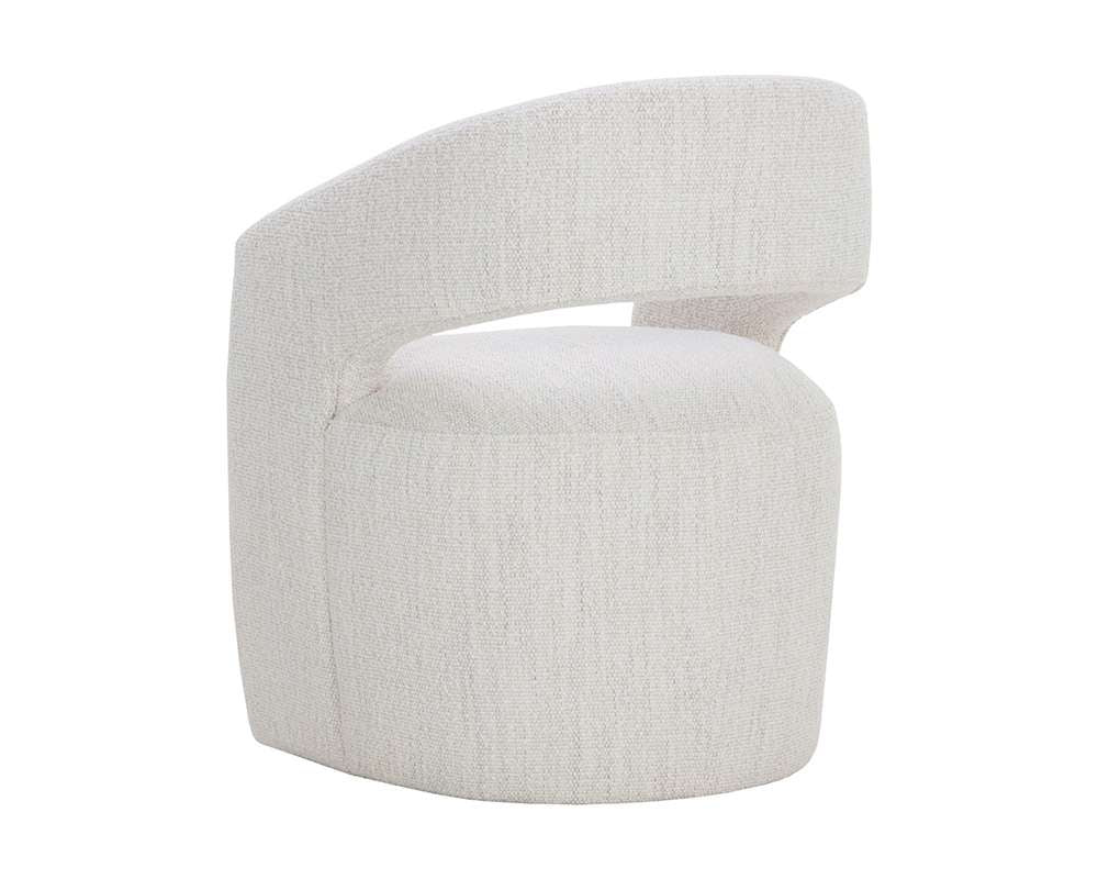 Sunpan - 5West Lloret Wheeled Dining Armchair - Merino Pearl - 111121 veiw 4