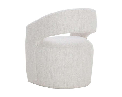Sunpan - 5West Lloret Wheeled Dining Armchair - Merino Pearl - 111121 veiw 4