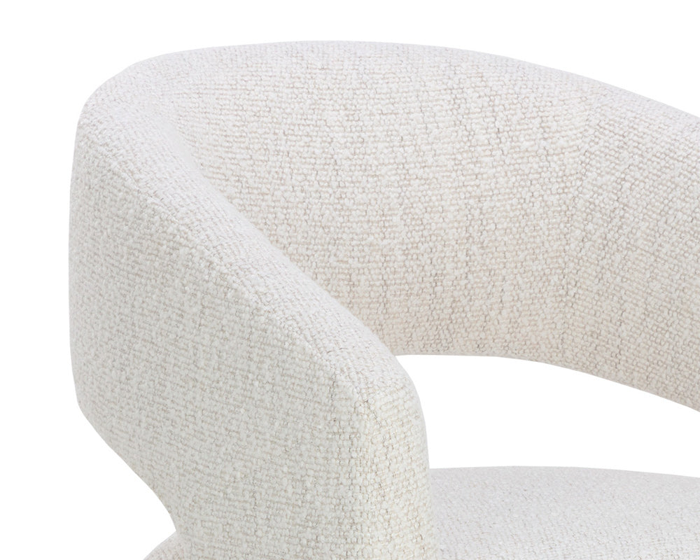 Sunpan - 5West Lloret Wheeled Dining Armchair - Merino Pearl - 111121 view 6