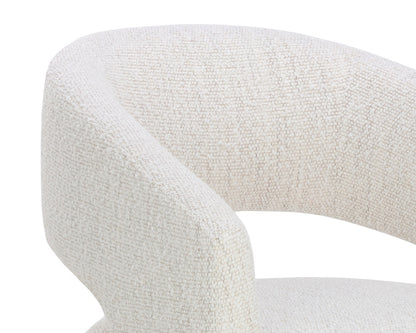 Sunpan - 5West Lloret Wheeled Dining Armchair - Merino Pearl - 111121 view 6