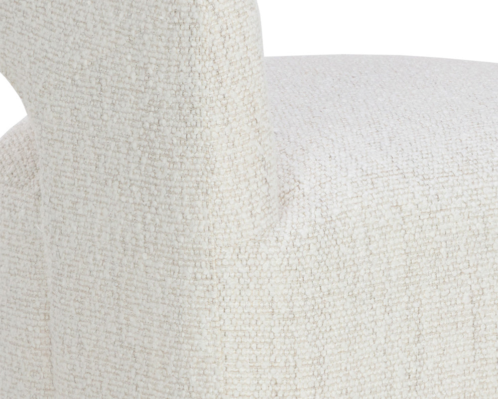 Sunpan - 5West Lloret Wheeled Dining Armchair - Merino Pearl - 111121 view 7