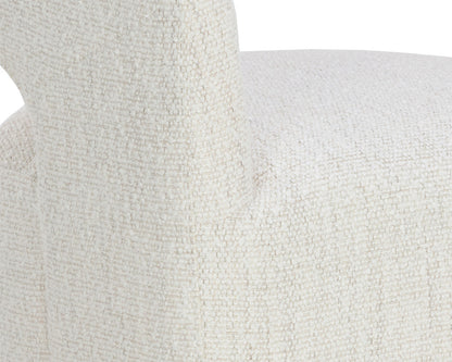Sunpan - 5West Lloret Wheeled Dining Armchair - Merino Pearl - 111121 view 7