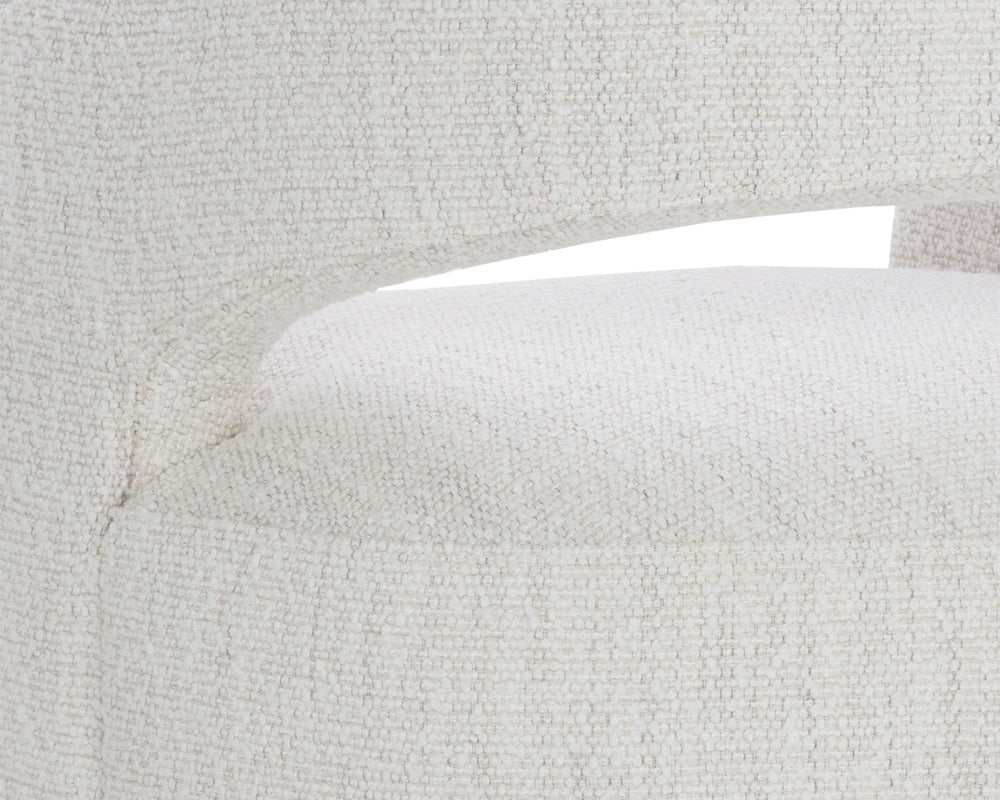 Sunpan - 5West Lloret Wheeled Dining Armchair - Merino Pearl - 111121 view 8