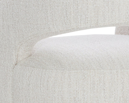 Sunpan - 5West Lloret Wheeled Dining Armchair - Merino Pearl - 111121 view 8