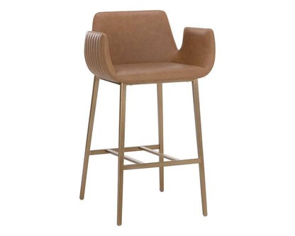 Sunpan - Ikon Lucano Barstool - Milliken Cognac - 111123 veiw 1