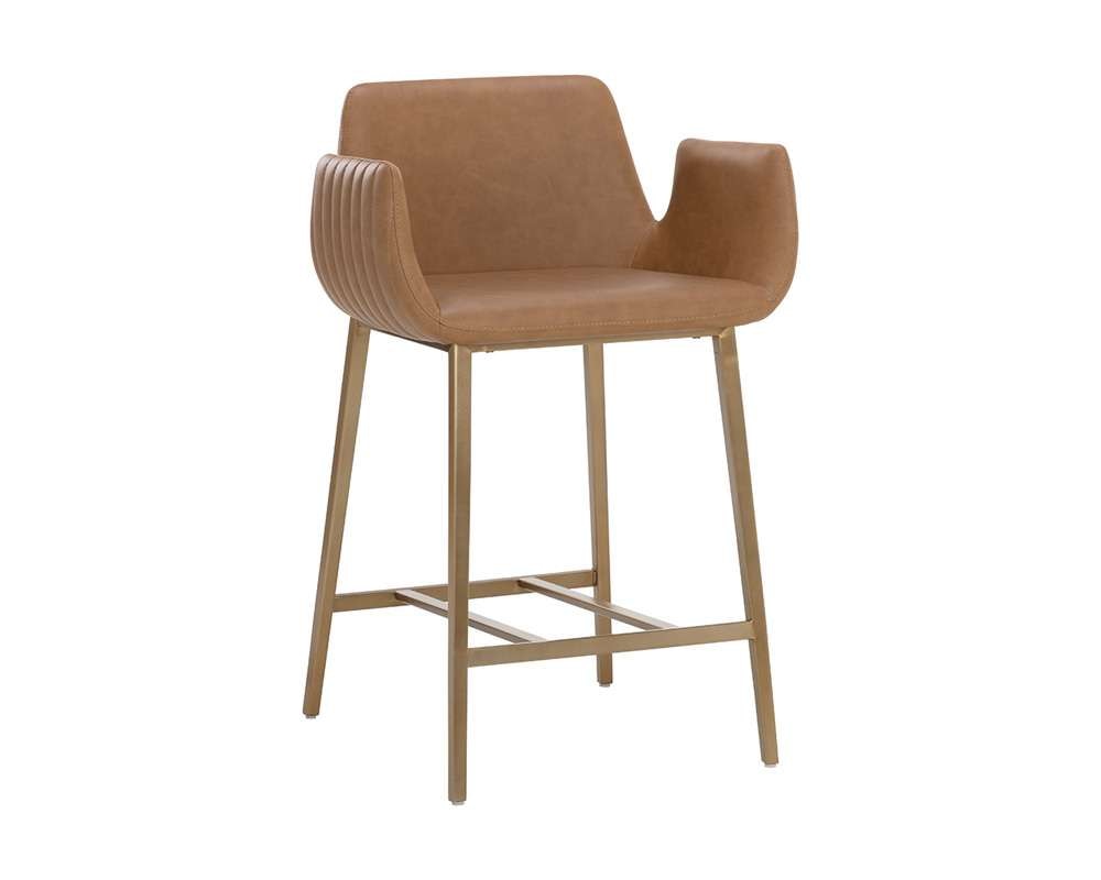 Sunpan - Ikon Lucano Counter Stool - Milliken Cognac - 111122 veiw 1