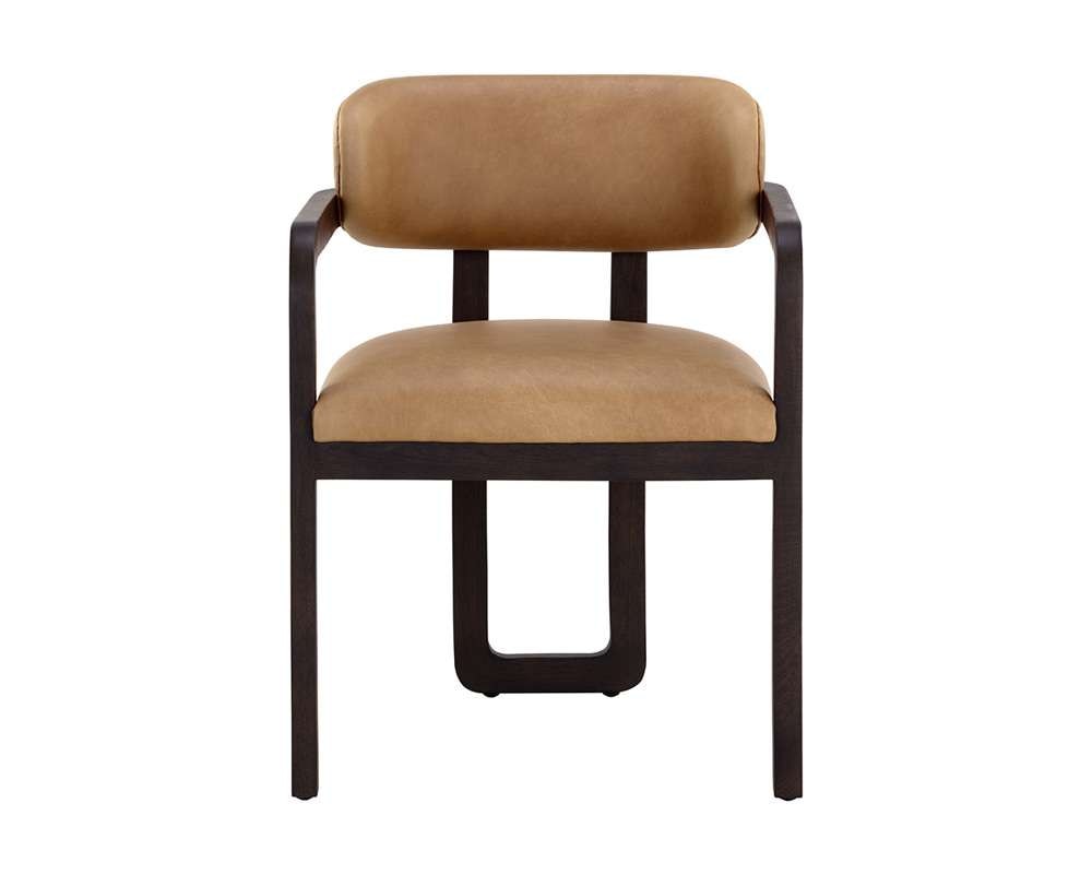 Sunpan - Westport Madrone Dining Armchair - Brown - Ludlow Sesame Leather - 111583 veiw 2