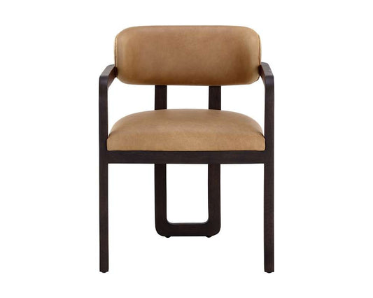 Sunpan - Westport Madrone Dining Armchair - Brown - Ludlow Sesame Leather - 111583 veiw 2
