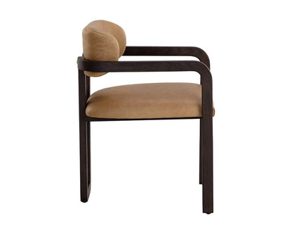 Sunpan - Westport Madrone Dining Armchair - Brown - Ludlow Sesame Leather - 111583 veiw 3