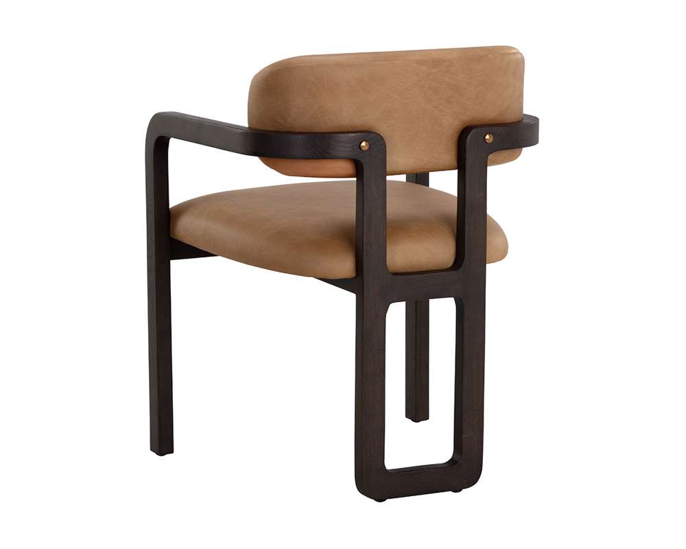 Sunpan - Westport Madrone Dining Armchair - Brown - Ludlow Sesame Leather - 111583 veiw 4
