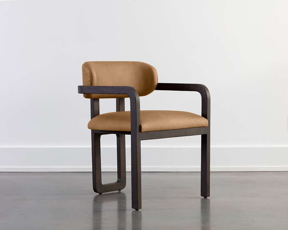 Sunpan - Westport Madrone Dining Armchair - Brown - Ludlow Sesame Leather - 111583 veiw 5