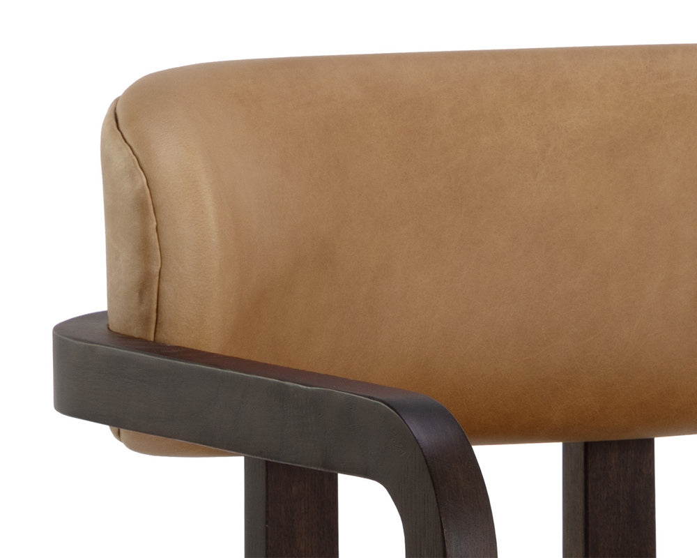 Sunpan - Westport Madrone Dining Armchair - Brown - Ludlow Sesame Leather - 111583 view 6