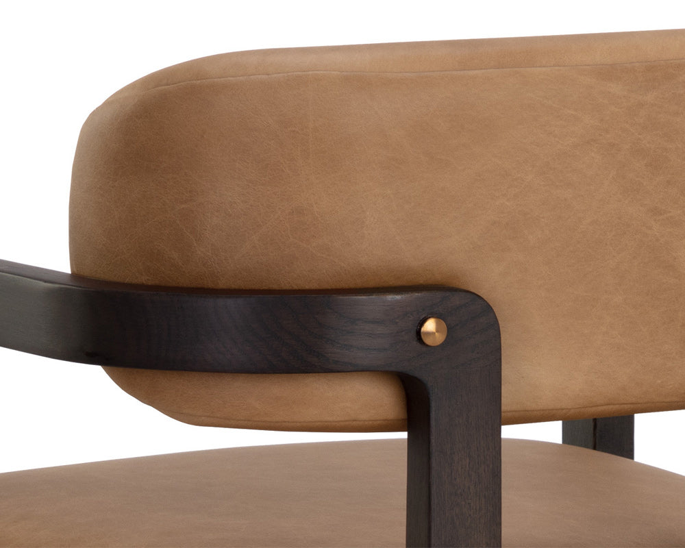 Sunpan - Westport Madrone Dining Armchair - Brown - Ludlow Sesame Leather - 111583 view 7