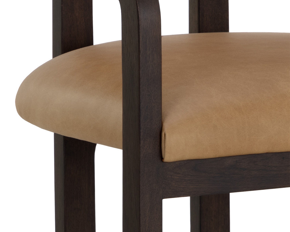 Sunpan - Westport Madrone Dining Armchair - Brown - Ludlow Sesame Leather - 111583 view 8