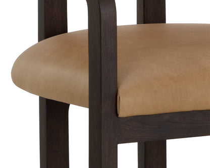 Sunpan - Westport Madrone Dining Armchair - Brown - Ludlow Sesame Leather - 111583 view 8