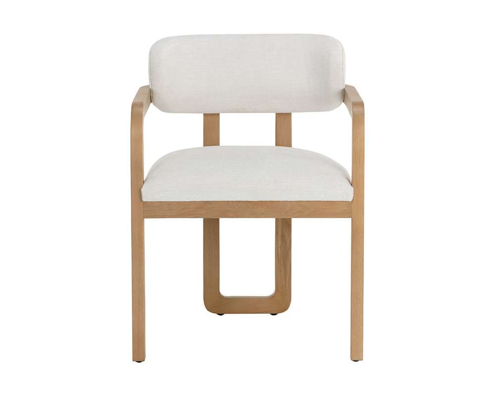 Sunpan - Westport Madrone Dining Armchair - Rustic Oak - Heather Ivory Tweed - 111584 veiw 2
